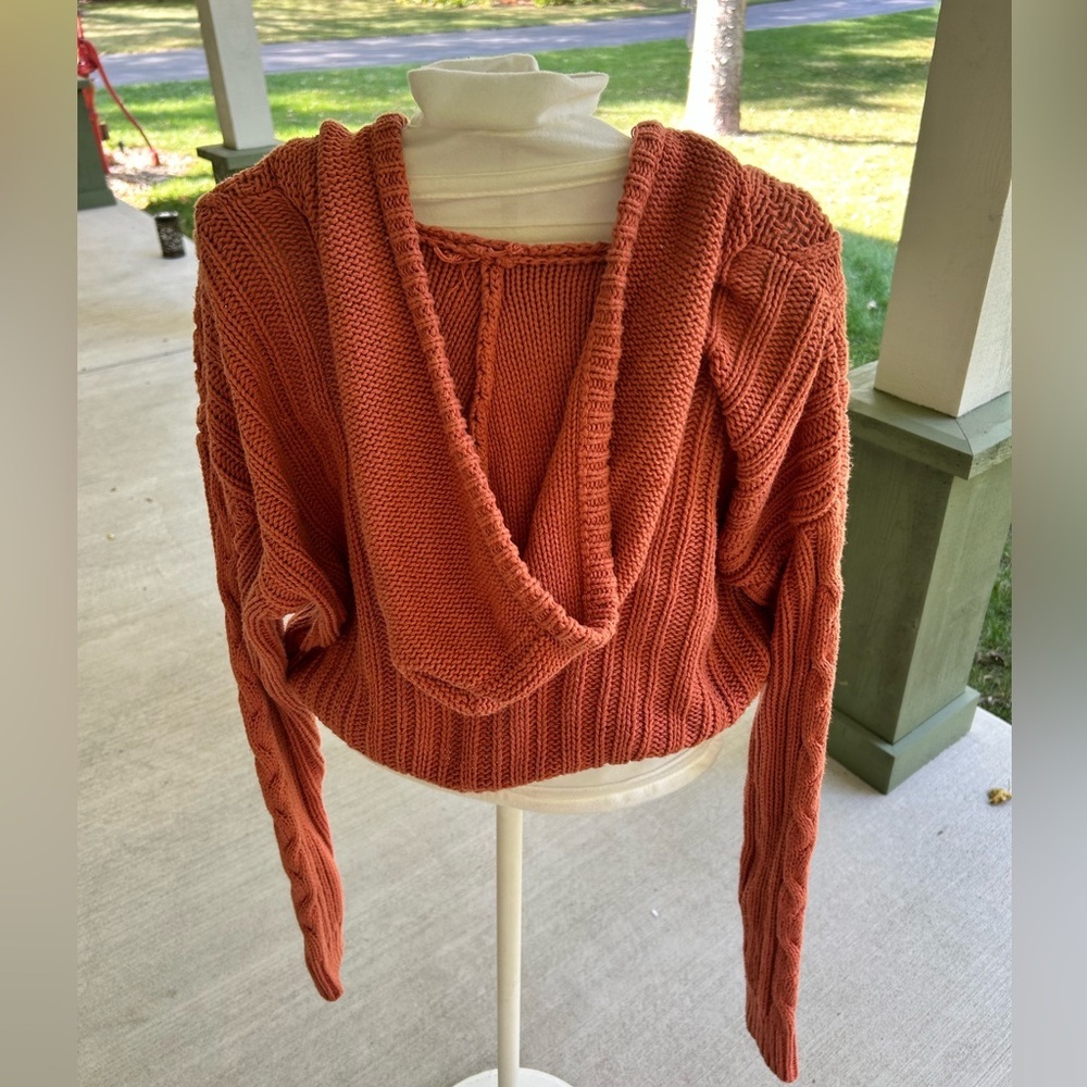 ❤️NWOT-Aeropostale Terracotta V-Neck Sweater - Picture 4 of 6
